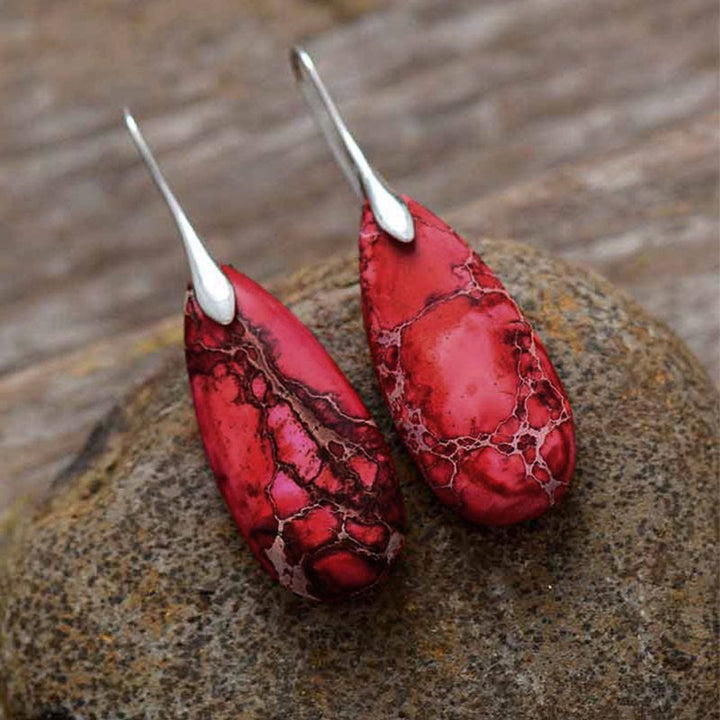 Boucles d'oreilles en cristal de guérison Emperor Stone