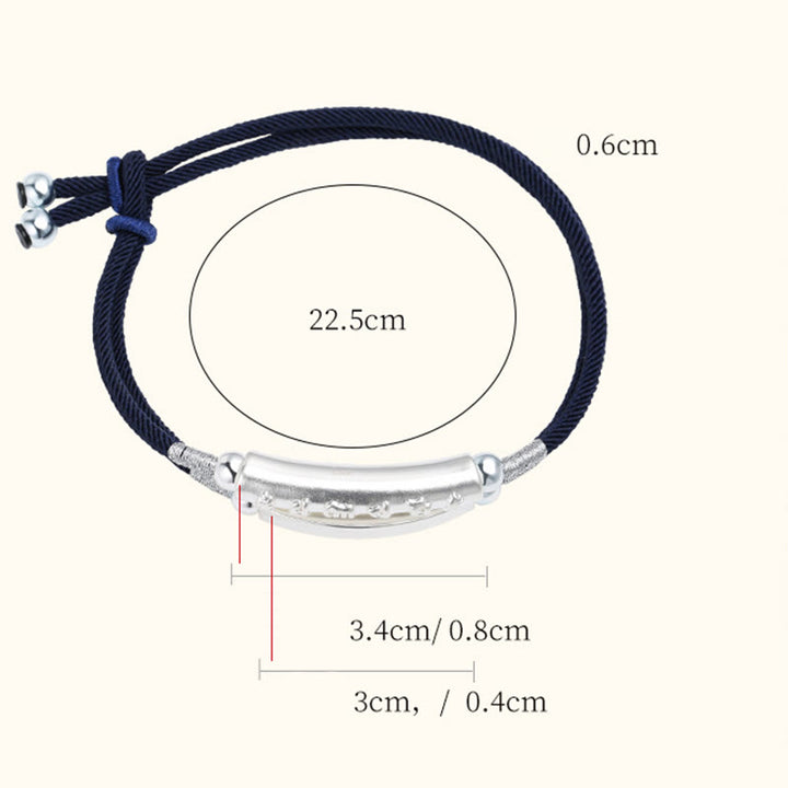 Bracelet double tissé à la main en argent sterling avec nœud de dragon et Buddha Stones - image 12