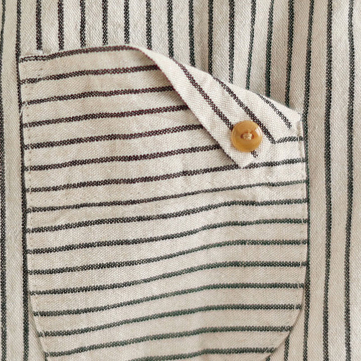 Chemise femme en coton et lin à manches longues et revers boutonné avec poche, motif Buddha Stones, style décontracté, printemps - image 14