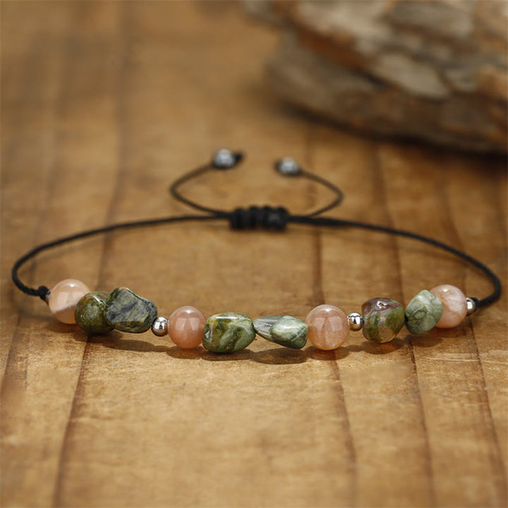 Bracelet positif en pierre de soleil rhyolite « You Are Amazing » de Buddha Stones