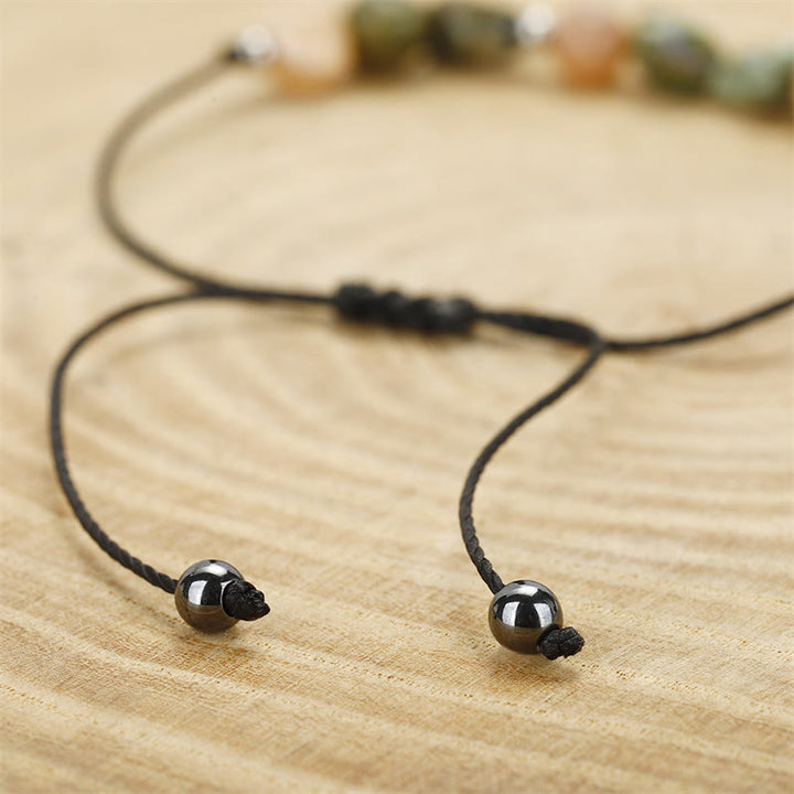 Bracelet positif en pierre de soleil rhyolite « You Are Amazing » de Buddha Stones