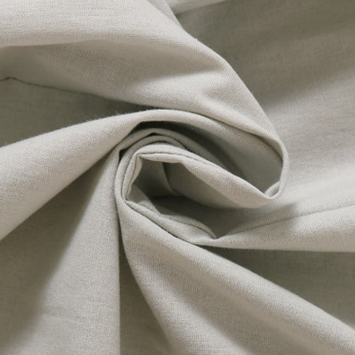 Robe mi-longue d'été en coton et lin à manches courtes et boutons Buddha Stones avec poches - image 16