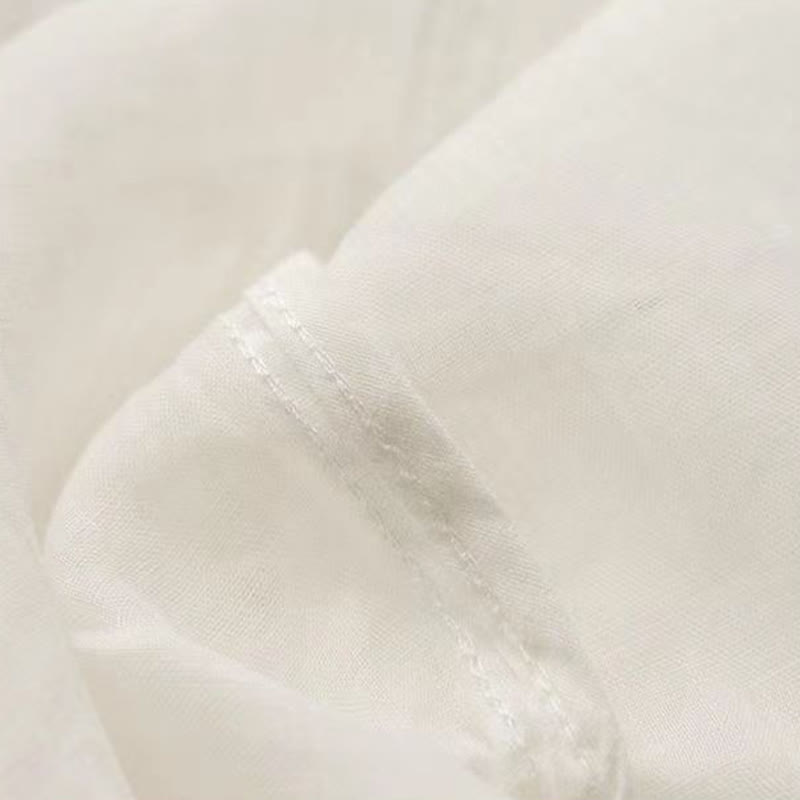 Chemise décontractée à manches mi-longues et col moyen pour femme avec boutons et Buddha Stones - image 22