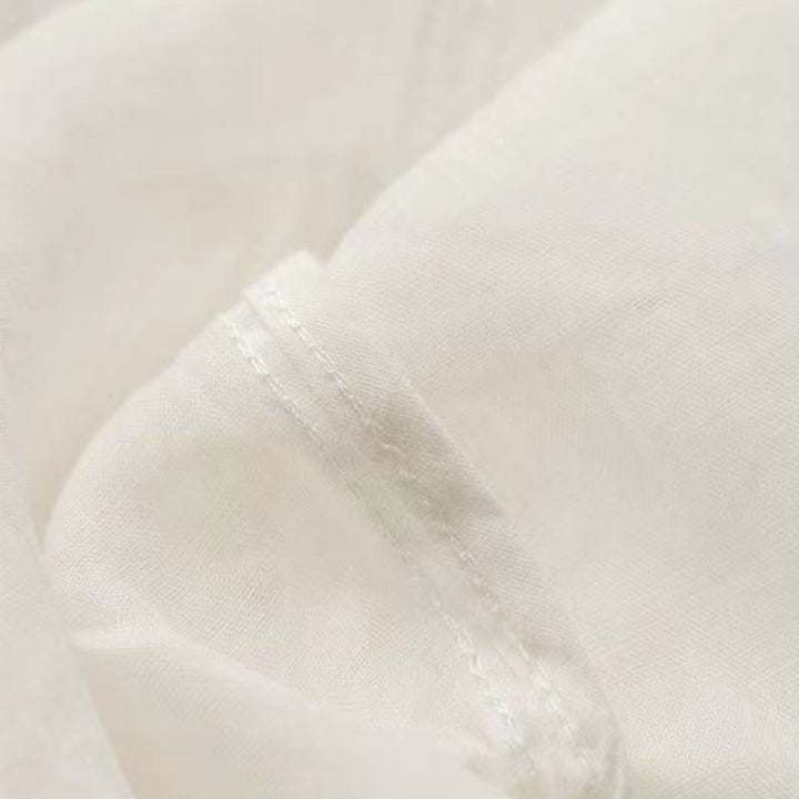 Chemise décontractée à manches mi-longues et col moyen pour femme avec boutons et Buddha Stones - image 22