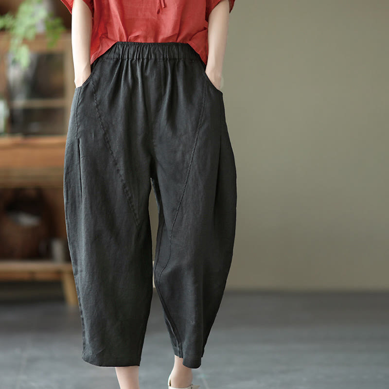 Pantalon sarouel décontracté d'été pour femme avec poches et imprimé Buddha Stones - image 17
