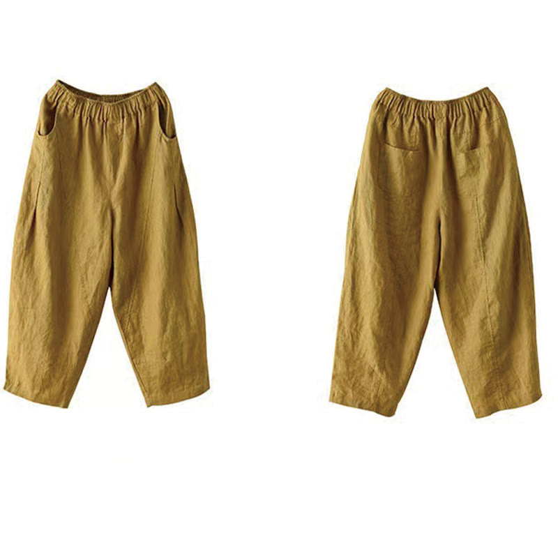 Pantalon sarouel décontracté d'été pour femme avec poches et imprimé Buddha Stones - image 11