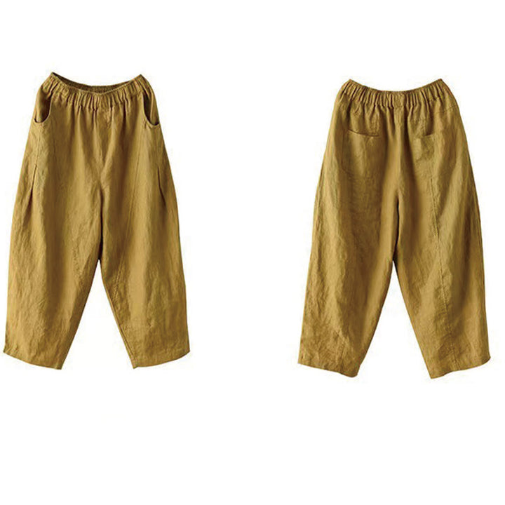 Pantalon sarouel décontracté d'été pour femme avec poches et imprimé Buddha Stones - image 11