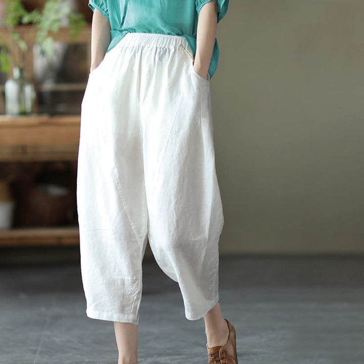 Pantalon sarouel décontracté d'été pour femme avec poches et imprimé Buddha Stones - image 13