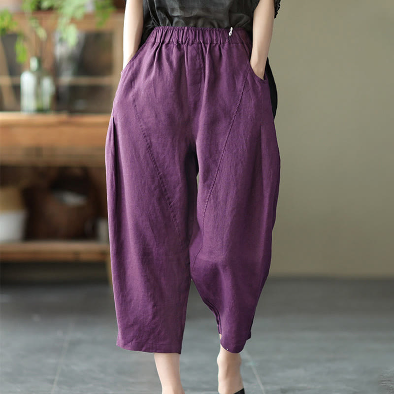 Pantalon sarouel décontracté d'été pour femme avec poches et imprimé Buddha Stones - image 21