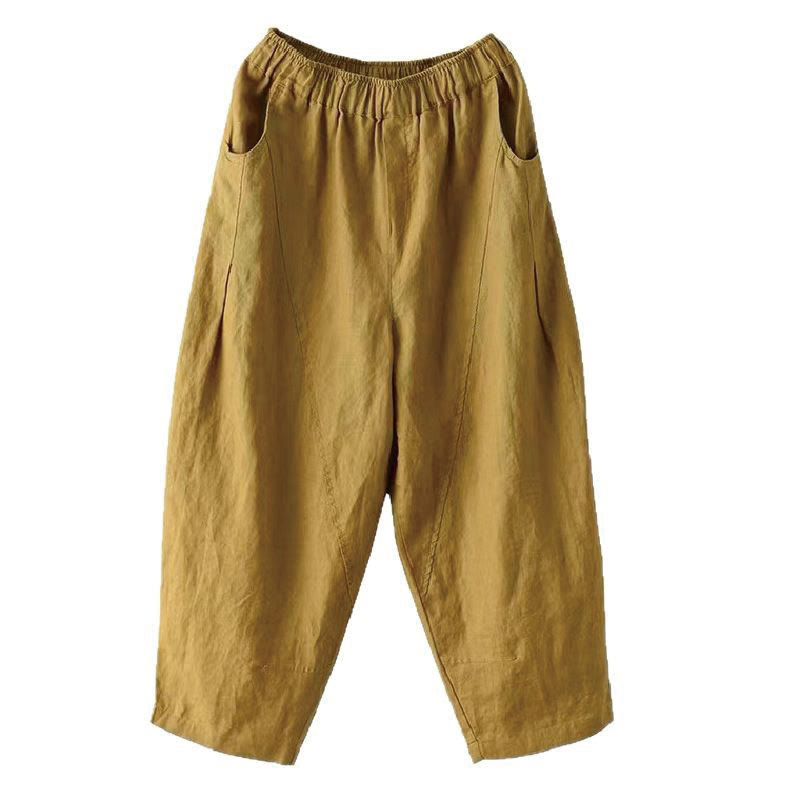 Pantalon sarouel décontracté d'été pour femme avec poches et imprimé Buddha Stones - image 10