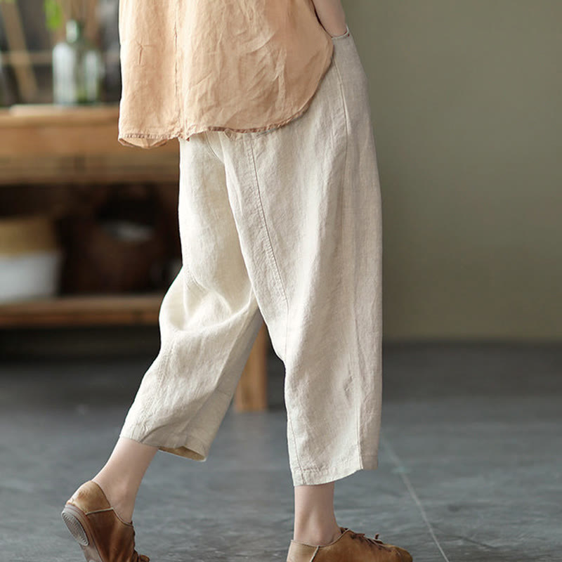 Pantalon sarouel décontracté d'été pour femme avec poches et imprimé Buddha Stones - image 24