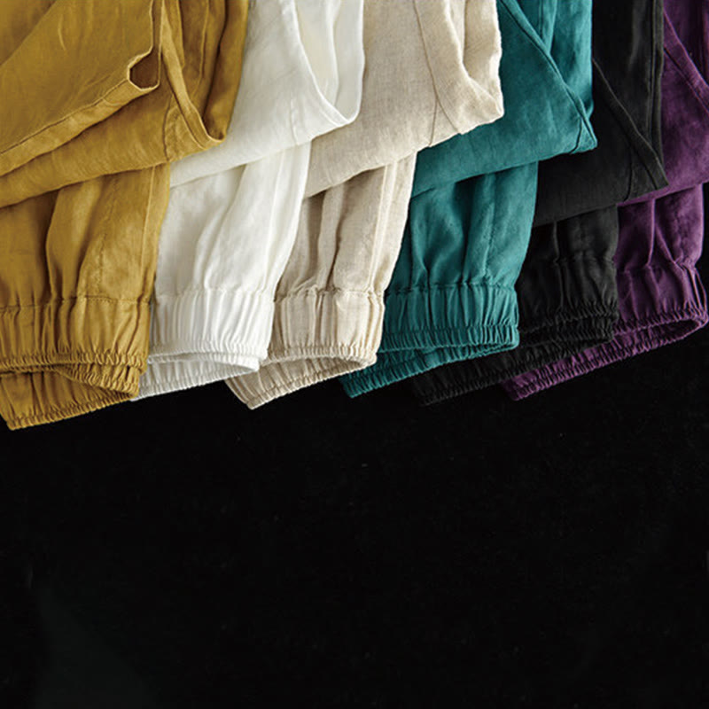 Pantalon sarouel décontracté d'été pour femme avec poches et imprimé Buddha Stones - image 26