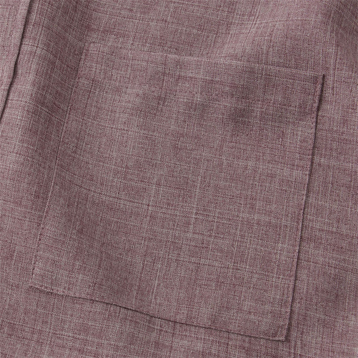 Chemise d'été en coton et lin à manches courtes et boutons pour homme avec poche Motif Buddha Stones