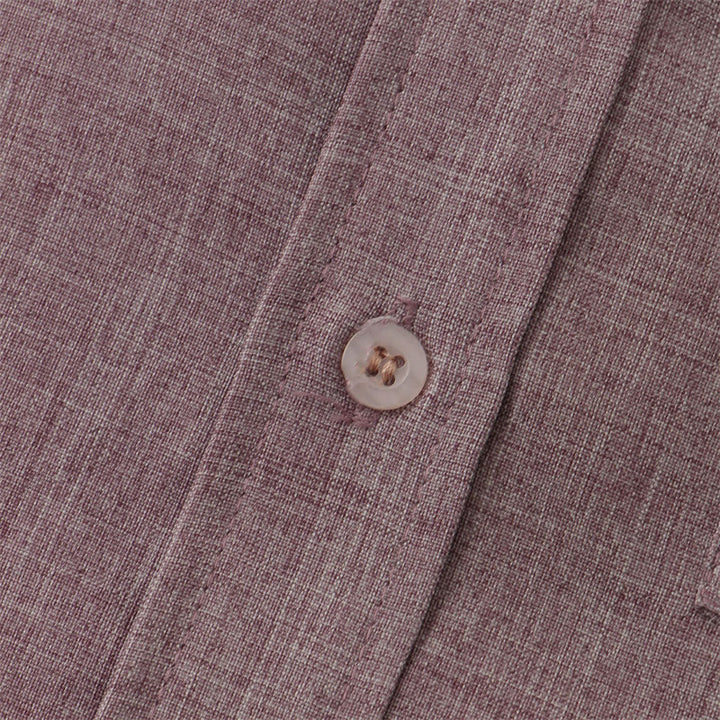Chemise d'été en coton et lin à manches courtes et boutons pour homme avec poche Motif Buddha Stones