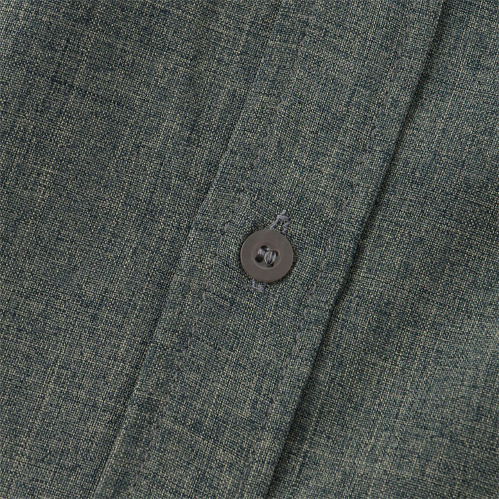 Chemise d'été en coton à manches courtes et boutons pour homme avec poche Motif Buddha Stones - image 32