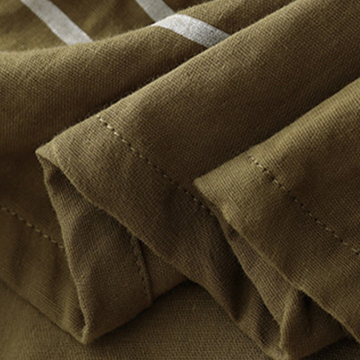 T-shirt décontracté à manches courtes en coton et lin pour femme, motif imprimé Buddha Stones - image 5