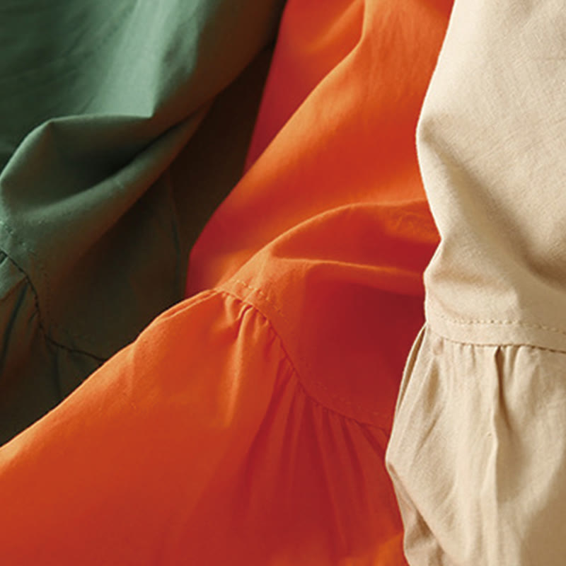 Robe midi décontractée en coton à manches courtes et col en V avec poches et motif Buddha Stones - image 19