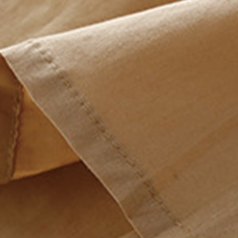 Robe midi décontractée en coton à manches courtes et col en V avec poches et motif Buddha Stones - image 18