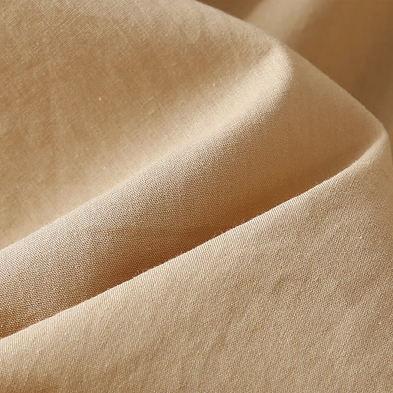 Robe midi décontractée en coton à manches courtes et col en V avec poches et motif Buddha Stones - image 17