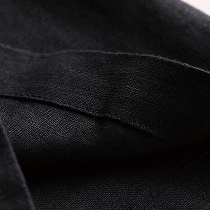 Pantalon large pour femme en coton et lin, couleur unie, Buddha Stones Commute, longueur 7-8, avec poches - image 14