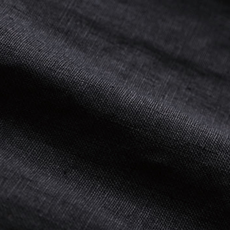 Pantalon large pour femme en coton et lin, couleur unie, Buddha Stones Commute, longueur 7-8, avec poches - image 15