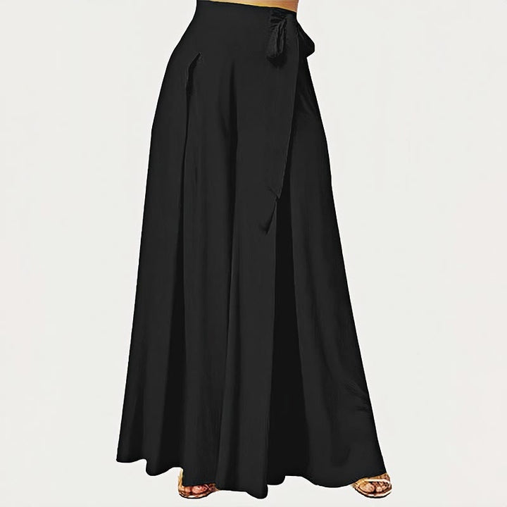 Pantalon large pour femme, style rétro décontracté, à cordon de serrage et poches, motif Buddha Stones, idéal pour le printemps. - Noir - US14，UK/AU18，EU46 (2XL) - image 7