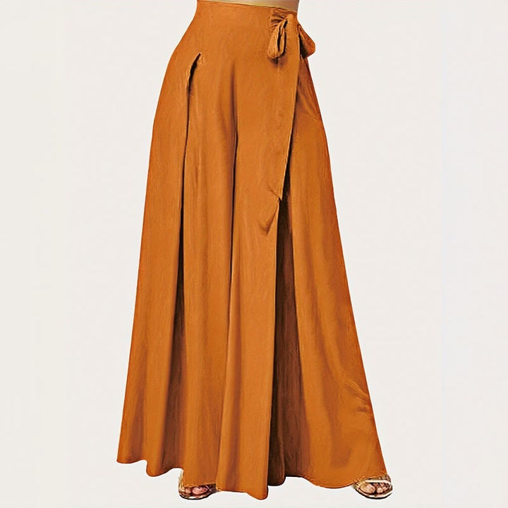 Pantalon large pour femme, style rétro décontracté, à cordon de serrage et poches, motif Buddha Stones, idéal pour le printemps. - Orange - US14，UK/AU18，EU46 (2XL) - image 8