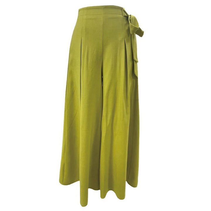 Pantalon large décontracté rétro uni avec cordon de serrage et poches pour femme, motif Buddha Stones, printemps