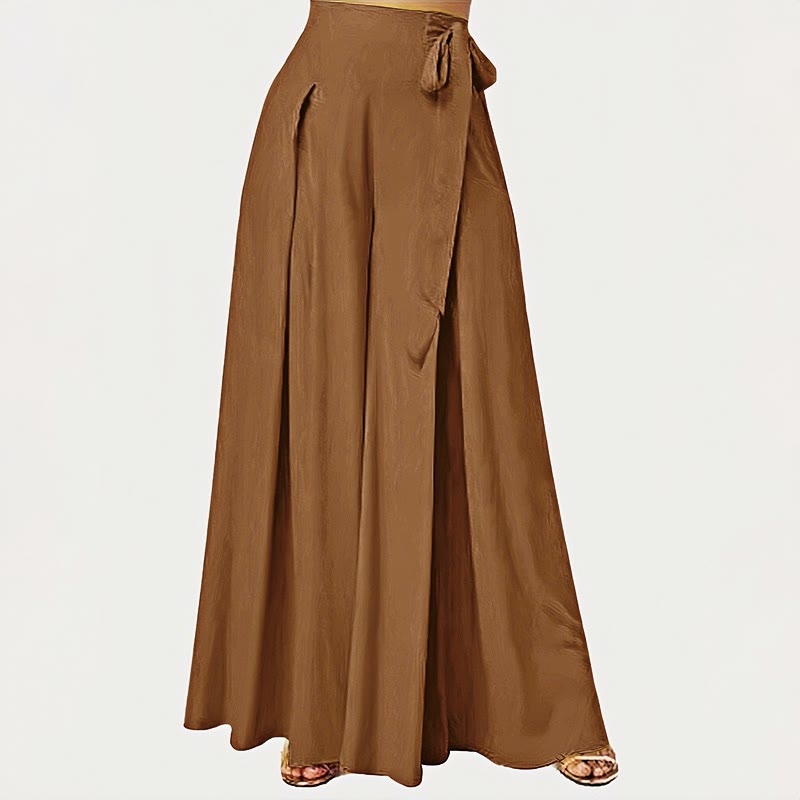 Pantalon large décontracté rétro uni avec cordon de serrage et poches pour femme, motif Buddha Stones, printemps