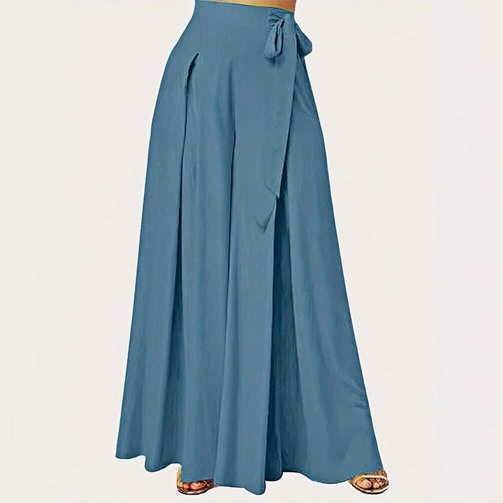 Pantalon large pour femme, style rétro décontracté, à cordon de serrage et poches, motif Buddha Stones, idéal pour le printemps. - Bleu royal - US14，UK/AU18，EU46 (2XL) - image 0