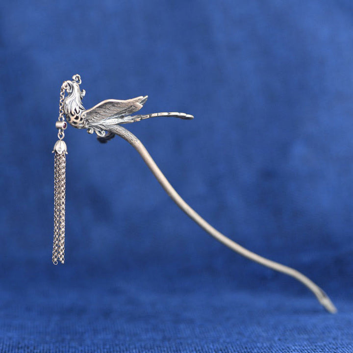 Épingle à cheveux de protection en argent sterling 925 avec Buddha Stones - image 1