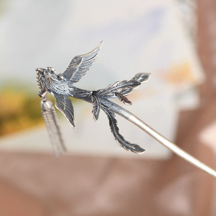 Épingle à cheveux de protection en argent sterling 925 avec Buddha Stones - image 2