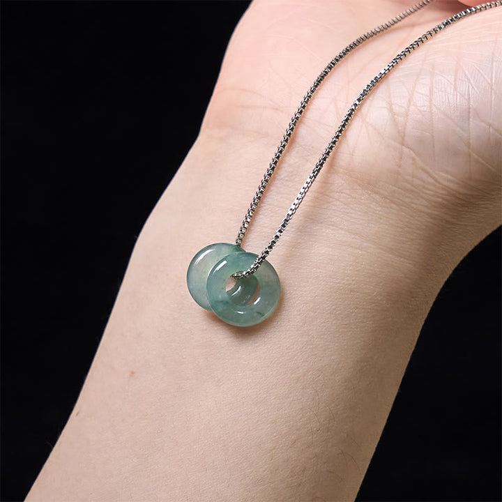 Buddha Stones en jade avec double boucle de paix et de prospérité - image 12