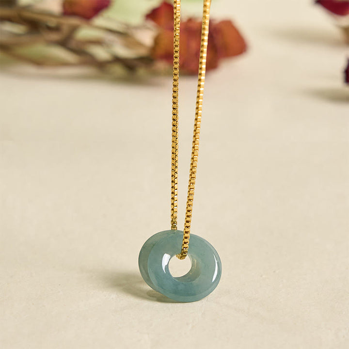 Buddha Stones en jade avec double boucle de paix et de prospérité - image 5