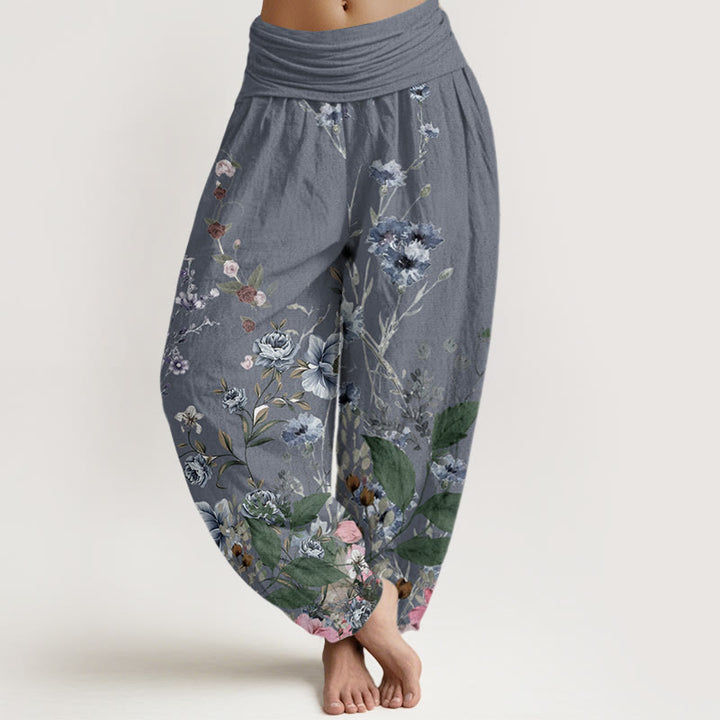 Pantalon sarouel à taille élastique pour femme, motif Buddha Stones , bleuet, Cosmo Rose - Gris ardoise - US22，UK/AU26，EU54 (6XL) - image 5