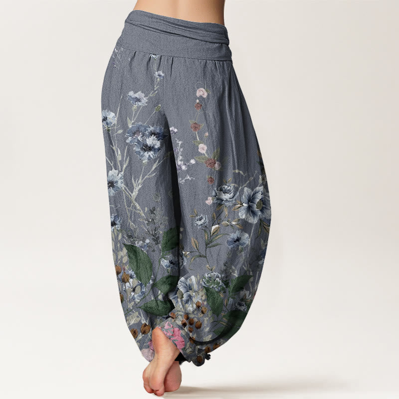 Pantalon sarouel à taille élastique pour femme, motif Buddha Stones , bleuet, Cosmo Rose - image 6