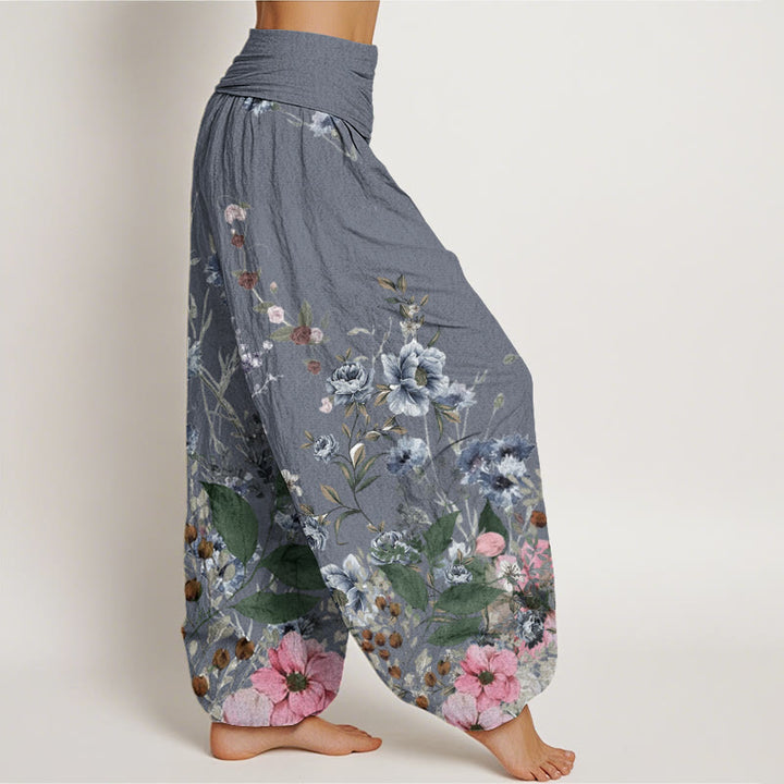 Pantalon sarouel à taille élastique pour femme, motif Buddha Stones , bleuet, Cosmo Rose - image 7