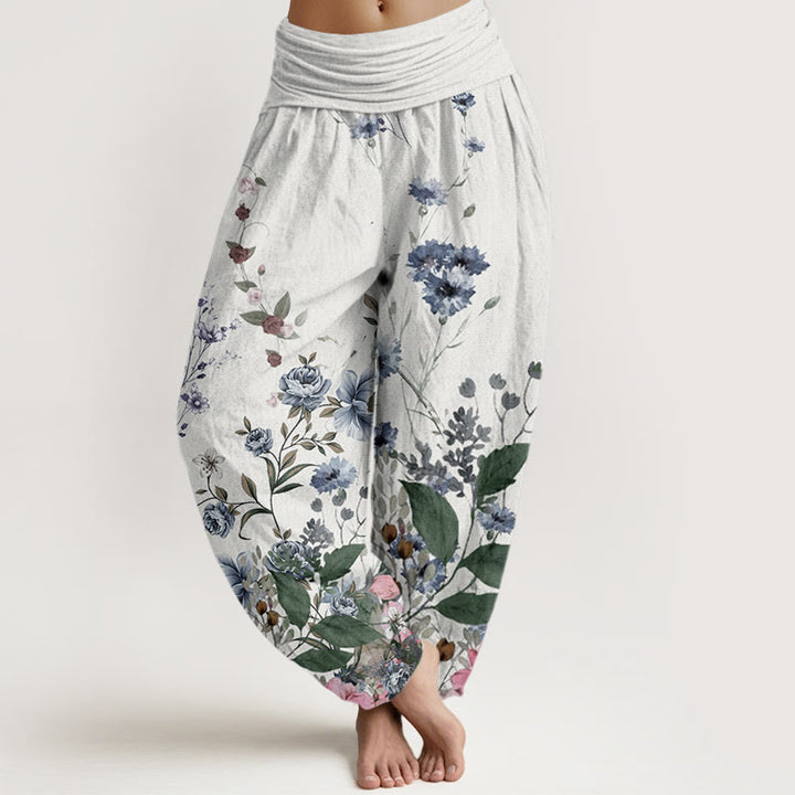 Pantalon sarouel à taille élastique pour femme, motif Buddha Stones , bleuet, Cosmo Rose - Fumée blanche - US22，UK/AU26，EU54 (6XL) - image 8