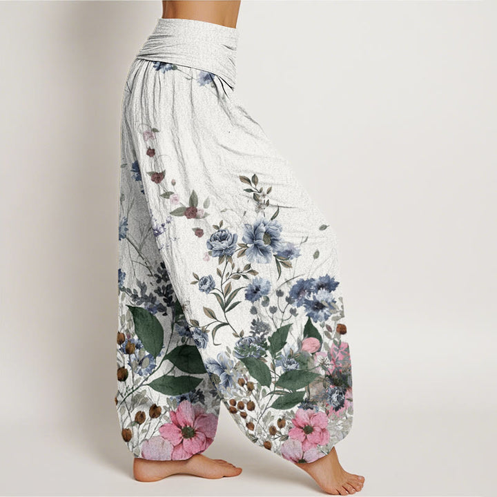 Pantalon sarouel à taille élastique pour femme, motif Buddha Stones , bleuet, Cosmo Rose - image 10