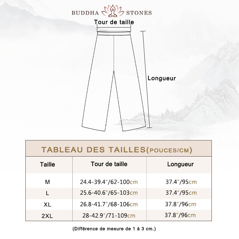 Robe mi-longue de couleur unie Buddha Stones , pantalon large, méditation, pratique spirituelle zen, yoga, danse, 2 pièces - image 6