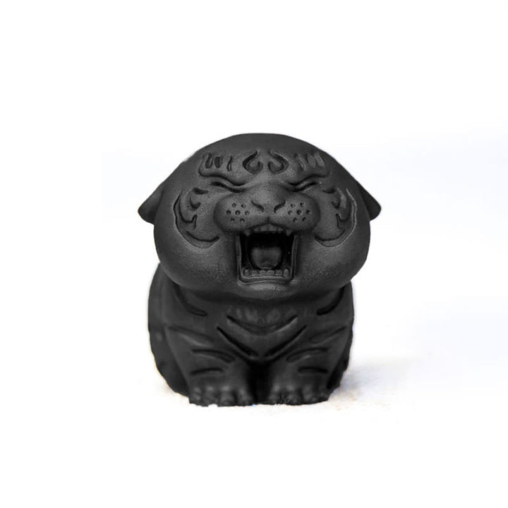 Statue de Buddha Stones en résine moulée en poudre de fer et rouille en forme de tigre mignon, décoration de la maison