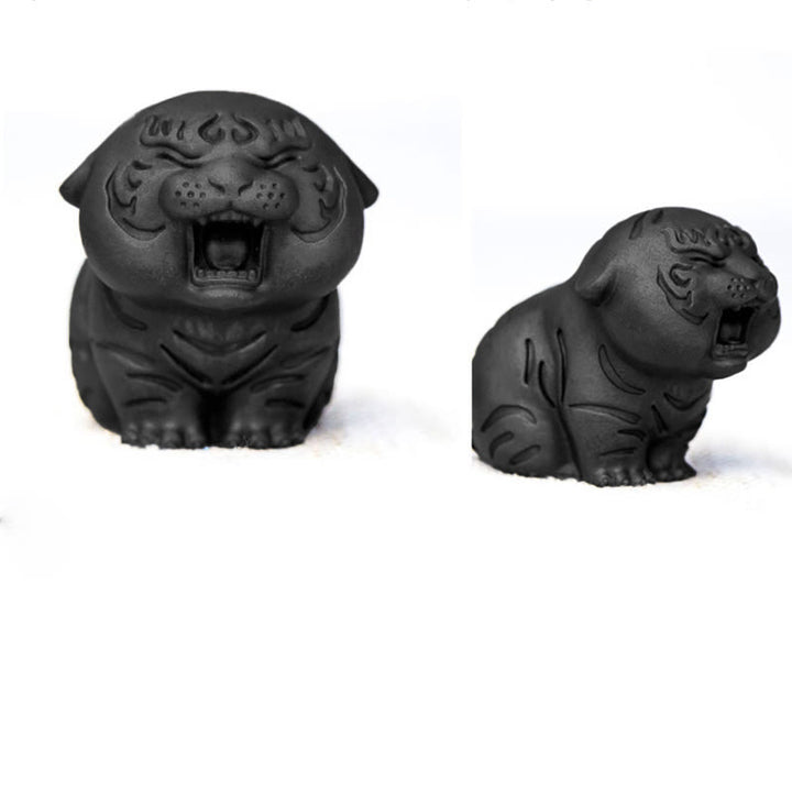 Statue de Buddha Stones en résine moulée en poudre de fer et rouille en forme de tigre mignon, décoration de la maison
