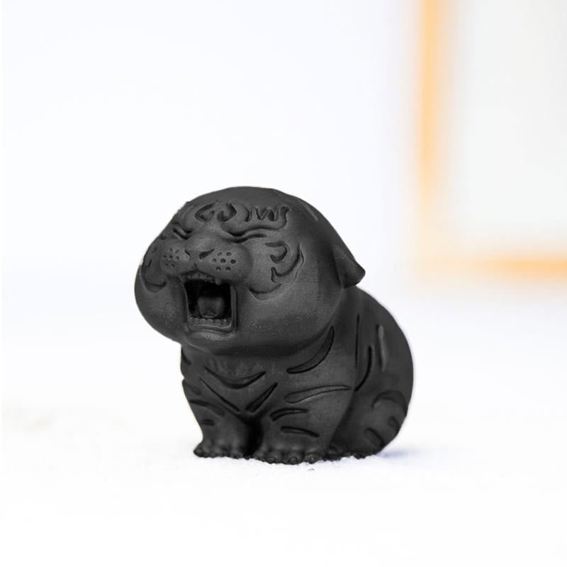 Statue de Buddha Stones en résine moulée en poudre de fer et rouille en forme de tigre mignon, décoration de la maison