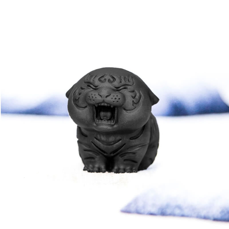 Statue de Buddha Stones en résine moulée en poudre de fer et rouille en forme de tigre mignon, décoration de la maison