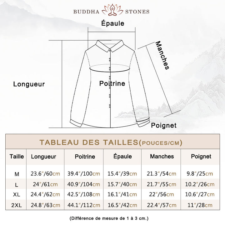 Vêtements en coton et lin brodés de fleurs artistiques et littéraires Buddha Stones