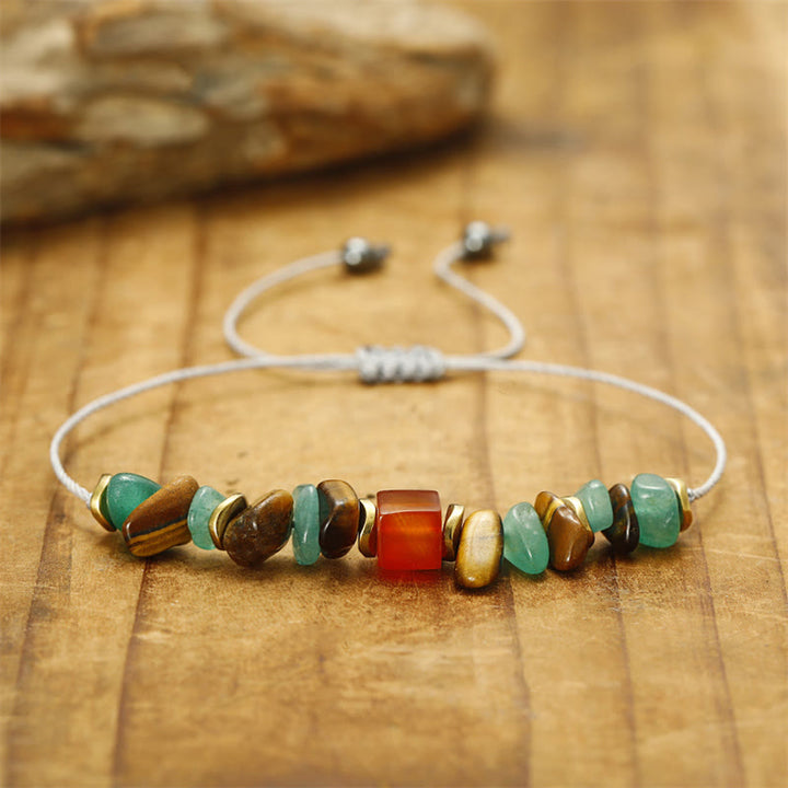 Bracelet porte-bonheur en aventurine verte, œil de tigre et cornaline, Buddha Stones, vous pouvez le faire