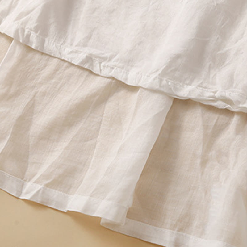 Jupe femme en coton uni à lacets et taille élastique avec poches Motif Buddha Stones - image 16
