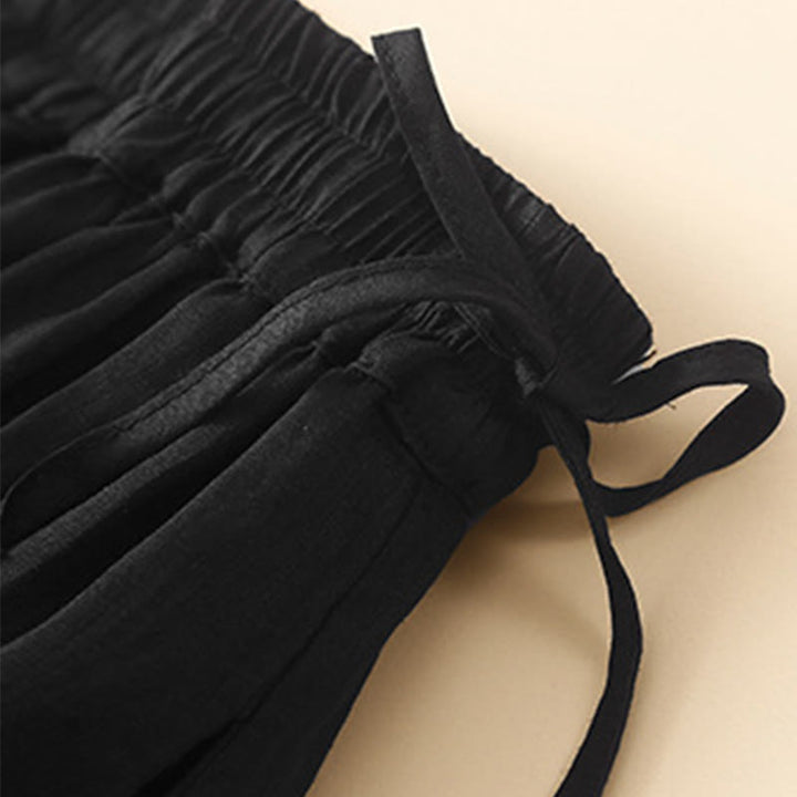 Jupe femme unie à lacets et taille élastique avec poches Buddha Stones - image 19