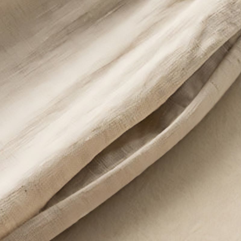 Pantalon large en coton et lin pour femme, Buddha Stones , brodé, motif bohème, avec cordon de serrage, avec poches - image 3