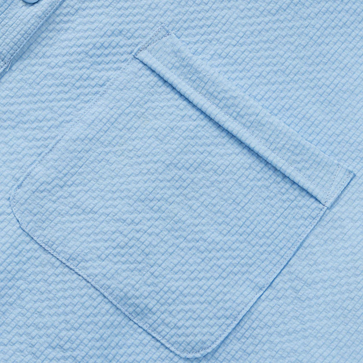 Polo à carreaux et demi-boutons pour homme, couleur unie, motif Buddha Stones, manches courtes - image 6